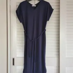 半袖 ネイビーワンピース