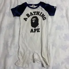 @*s様 A BATHING APEロンパース 80サイズ　ラグラン　迷彩　青のサムネイル