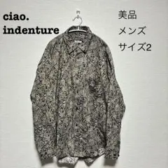 【美品】ciao.indenture 日本製メンズ ペイズリー柄シャツ サイズ2