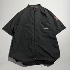 Ecko Function エコー ジップアップ ノーカラー 半袖シャツ 古着