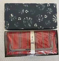 民芸品　古代紬　ポーチ　和風クラッチバッグ　がま口