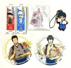 銀魂 アニくじお祝いアクリルチャーム 神威 ラバーストラップ新八 銀時土方