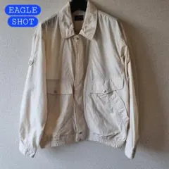 AG0922 イーグルショット メンズ ベージュ ブルゾンジャケット LL