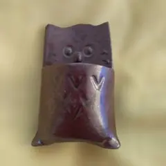 笠間焼　ふくろう　 置物/爪楊枝入れ/ミニ花器