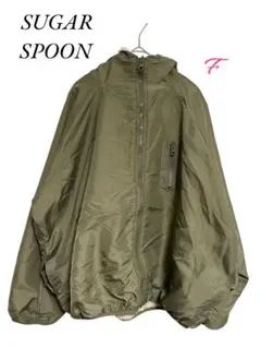 SUGAR SPOON フード付きジャケット トップス　羽織　オリーブ　F