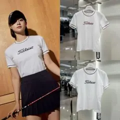 Titleist レディース ホワイト シャツ Tシャツ 半袖 ゴルフ ウェア