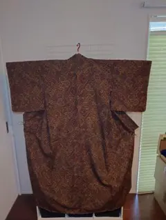 訳あり美品　しつけ付き　洗える着物　小紋　胴抜き　花柄　小さめsize