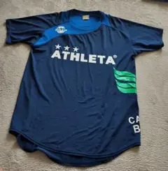 ATHLETA アスレタ プラクティスシャツ 半袖 ネイビー サイズS 古着のサムネイル