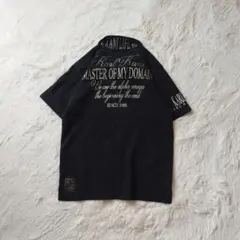 【希少レア】00s Karl Kani ラインストーン ポロシャツ 刺繍 黒 金のサムネイル