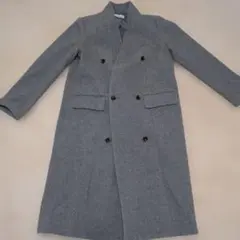 STATE OF MIND グレー ダブルブレスト ロングコートM