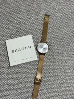 SKAGEN ゴールド腕時計