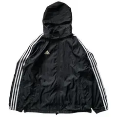00's adidas フード収納 トラックジャケット ブラック