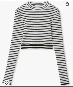 【snidel】Sustainaクロップドニットプルオーバー