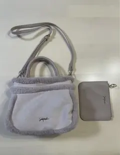SMIR NASLI ショルダーバッグ グレー ファー スエードのサムネイル