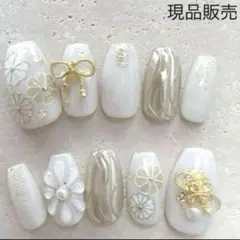 No.39 振袖ネイル　成人式ネイル　和柄ネイル　ネイルチップ　前撮り