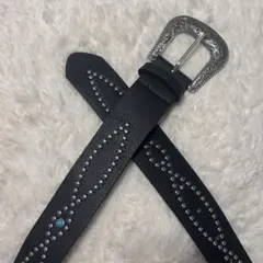 ウエスタンベルト　スタッズベルト アメカジ　ヴィテージ　グランジ　黒