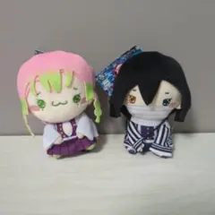 鬼滅の刃　甘露寺蜜璃　伊黒小芭内 アニマルぬいぐるみセット 鬼滅の刃 ともぬい ぬいぐるみ 伊黒小芭内 甘露寺蜜璃 おばみつ セット