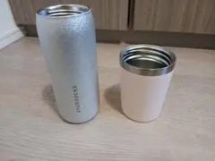 2個セット　Starbucks カンシェイプステンレスボトル シルバーグリッター