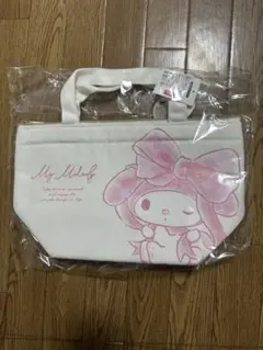 マイメロ　ランチバッグ　保冷帆布　水彩ビッグリボン　サンリオ　※パッケージ難あり