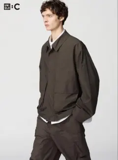 UNIQLO ユニクロ　コットンショートブルゾン　S ダークブラウン