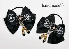 ヘアゴム　グログランリボン　ハンドメイド 可愛い♡