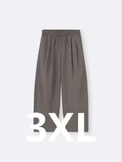 GU バレルレッグプルオンパンツ 3XL オリーブ