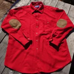 80s USA製 PENDLETON ペンドルトン ウールシャツ エルボーパッチ