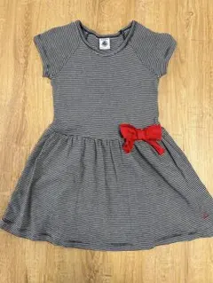 PETIT BATEAU ストライプ 半袖ワンピース 104cm