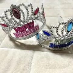誕生日王冠カチューシャ 2個セット パーティグッズ