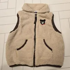 ミキハウス DOUBLE.B リバーシブルベスト 100cm フリース キッズ