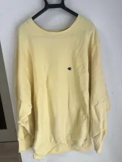 90's championリバースウィーブUSA 袖目無しXL レモンイエロー