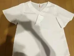 【ロペピクニック】ジョーゼットフロントフリルブラウス ホワイト 半袖のサムネイル