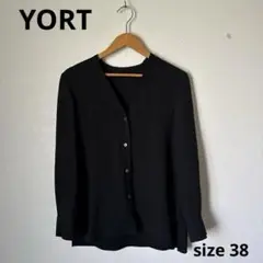 【美品】ケ28 YORT ヨート シャツジャケット　size38 黒色　日本製