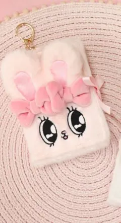 新品　エスターバニー 手帳型ボアトレカケース　ピンク　ボア　トレカケース　手帳