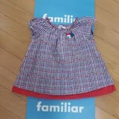 【美品】familiarファミリア　チュニック 110cmファミリアチェック