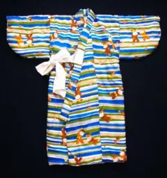 昭和レトロ/ヴィンテージ・うさぎ？柄・ 男児半纏はんてん/USED？良品