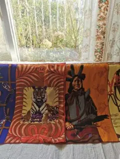 エルメス 王者の虎 パウニー属の首長コラージュ カシシル 181㎝ロングショール