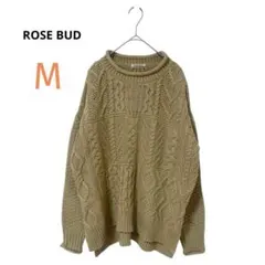 ROSE BUD ローズバッド　ニット　セーター ケーブル編み　ベージュ　M