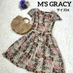 エムズグレイシー/ワンピース/38/お花モチーフ/プリント