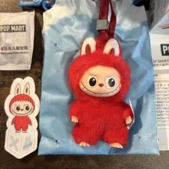 正規品 ラブブ LABUBU イニシャル【X】pin for love 赤