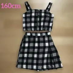 LOVETOXIC ビスチェ&スカート　チェック柄セットアップ160cm
