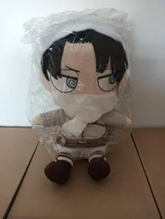 【新品未開封】進撃の巨人 ちみキャラぬいぐるみ お掃除 リヴァイのサムネイル