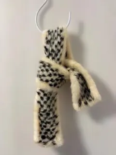 ヒョウ柄ファー マフラー