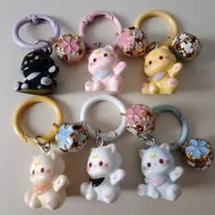 猫のキーホルダー6個セット