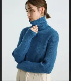 select moca セレクトモカ　タートルネックリブニット