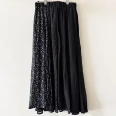 MAJESTICLEGON 黒プリーツスカート スイッチワッシャースカート 花柄のサムネイル