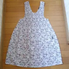 中薄　夏エプロン　花柄　Ｍサイズ