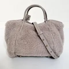 1745 MaxMara テディベア 2WAYハンドバッグ ベージュ Tマリンのサムネイル