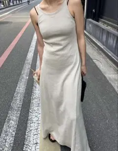【efu】 RIBBED CAMISOLE DRESS 人気完売品