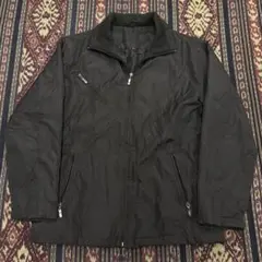Vintage 90s 中綿 ナイロン ジップ ブルゾン ブラック M 海外製